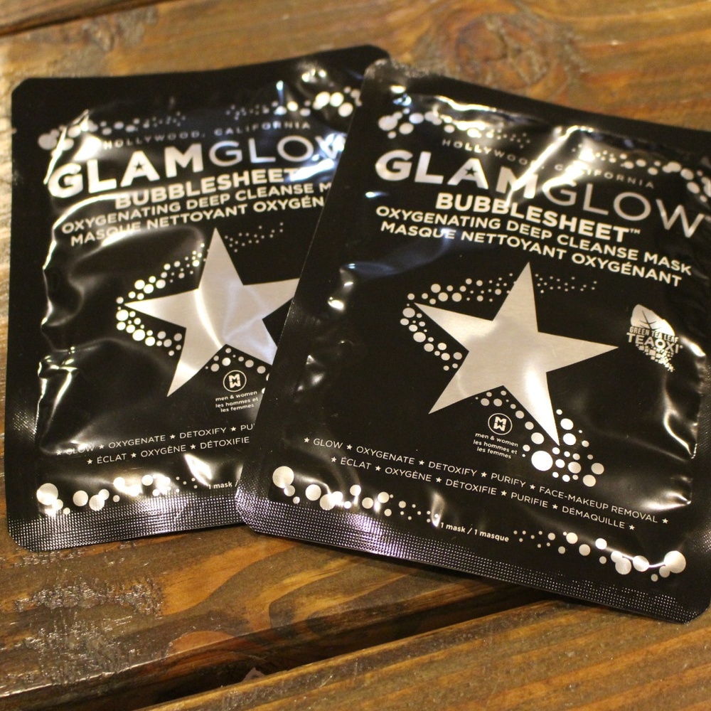 Two GlamGlow BubbleSheet Face Mask